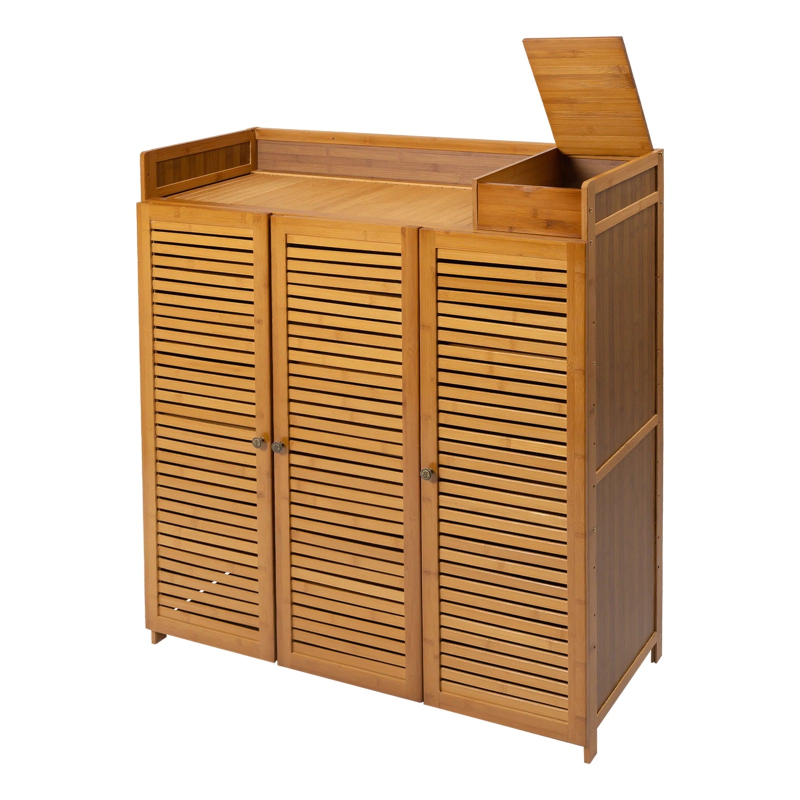 115cm Shoe Cabinet with Doors 30 Pairs Shoes Shoes Rack Home Storage Cabinet for Hall Entrance Corridor Livingroom Bedroom