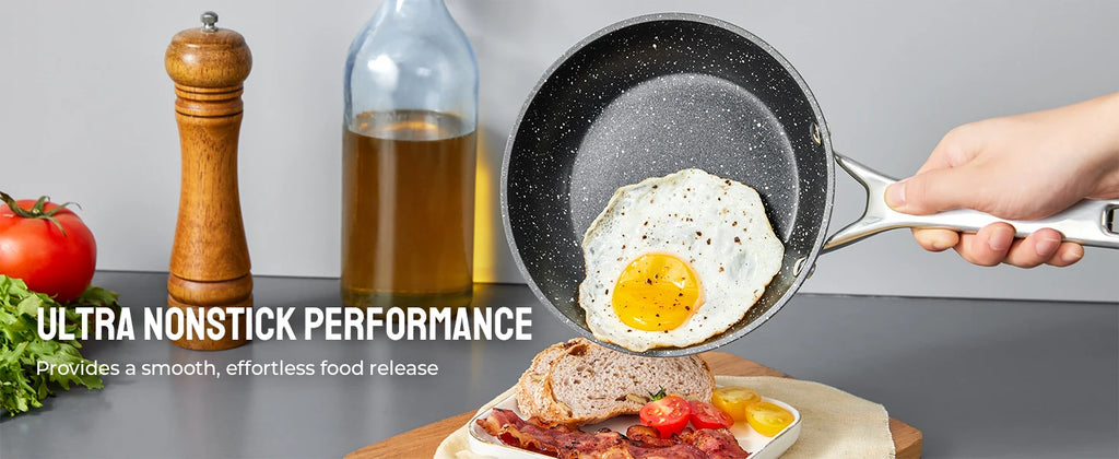 Induction Cookware Nonstick, 10-Piece, BEZIA Pots and Pans Set for Induction Cooktop, Compatible with All Stoves