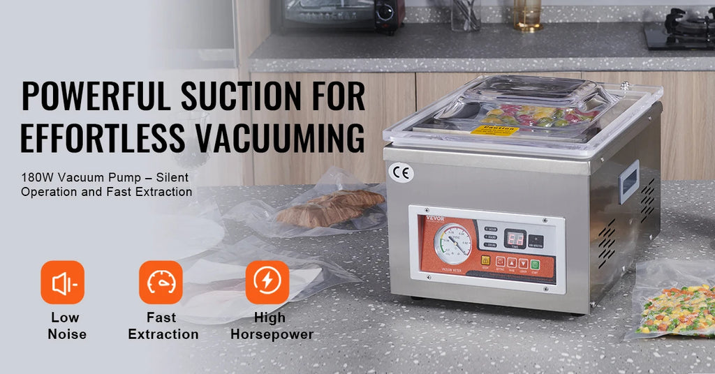 SucceBuy DZ-260A Chamber Vacuum Sealer with 15.7" Sealing Length Kitchen Vacuum Packing Machine for Home Foods Meats Marinades