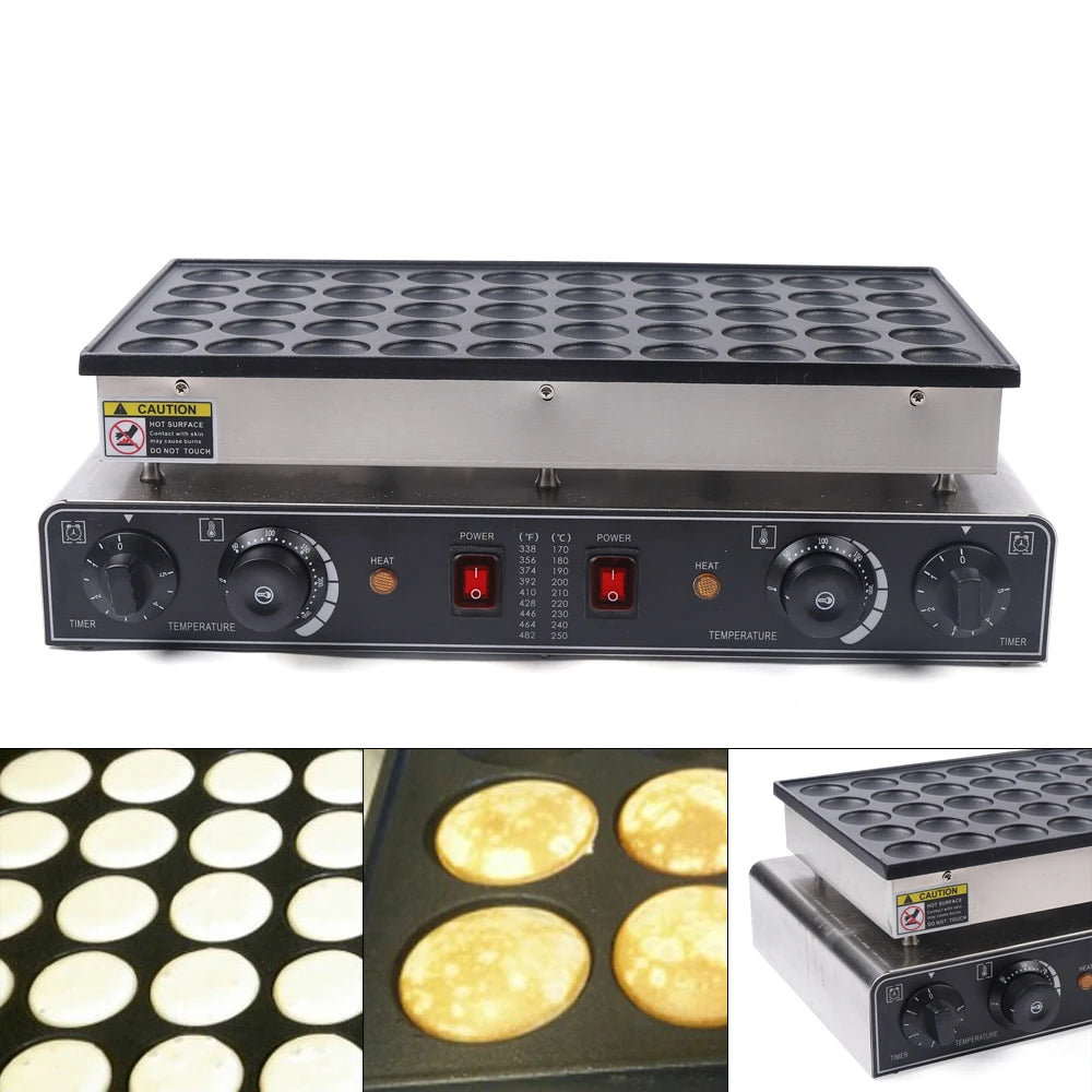 50-hole Muffin Making Machine, 1800W Nonstick Electric Muffin Maker, Mini Dutch Pancake Baker Maker Iron Machine