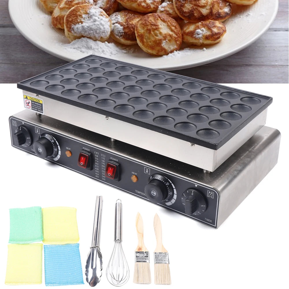 50-hole Muffin Making Machine, 1800W Nonstick Electric Muffin Maker, Mini Dutch Pancake Baker Maker Iron Machine
