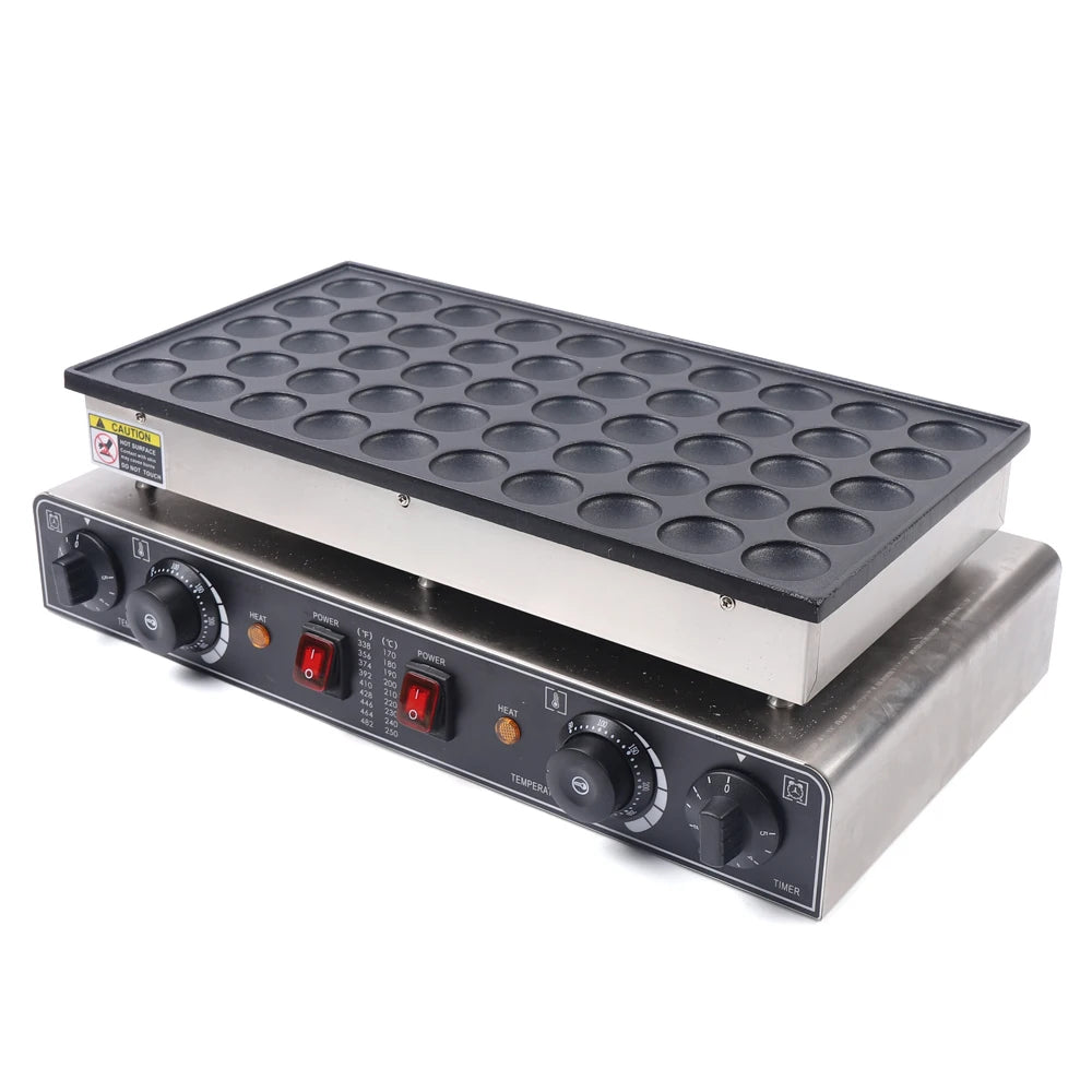 50-hole Muffin Making Machine, 1800W Nonstick Electric Muffin Maker, Mini Dutch Pancake Baker Maker Iron Machine