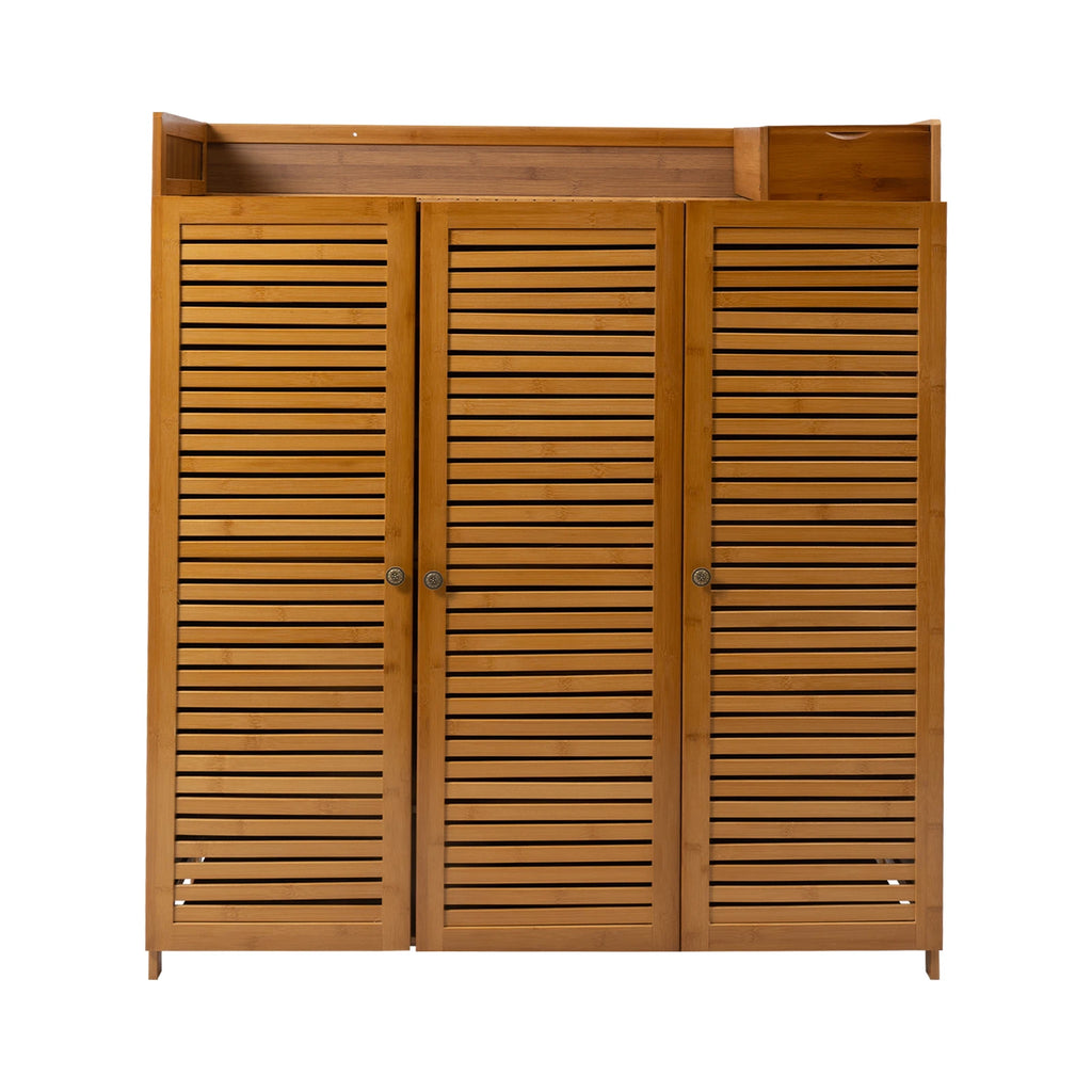 115cm Shoe Cabinet with Doors 30 Pairs Shoes Shoes Rack Home Storage Cabinet for Hall Entrance Corridor Livingroom Bedroom