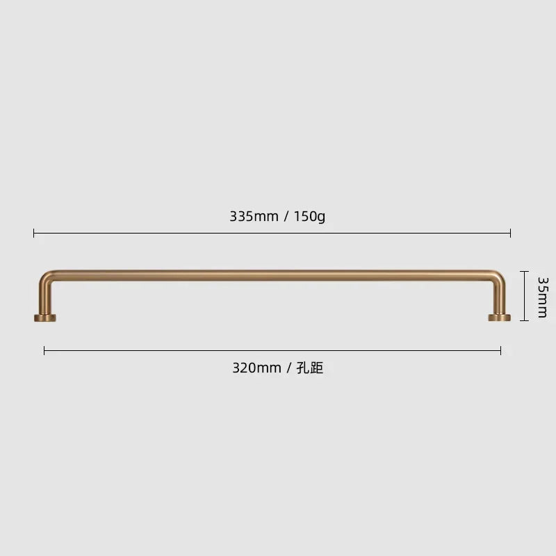 12.6''inch（320mm）Dainty Furniture Bar Pull Bronze Cabinet Handle Kitchen Handles Drawer Knobs Black Long Handle for Kitchen