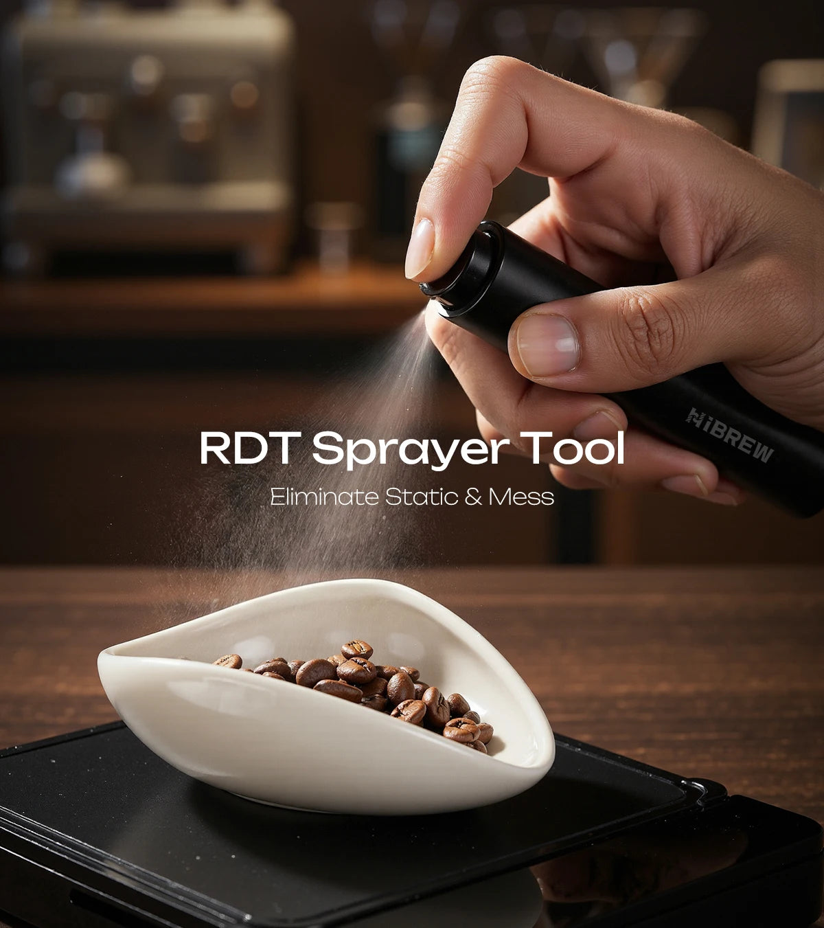 HiBREW G5 48mm Conical Burr Electric Coffee Grinder Compact Portable Coffee Bean Mill Kitchen for Espresso Turkish Coffee