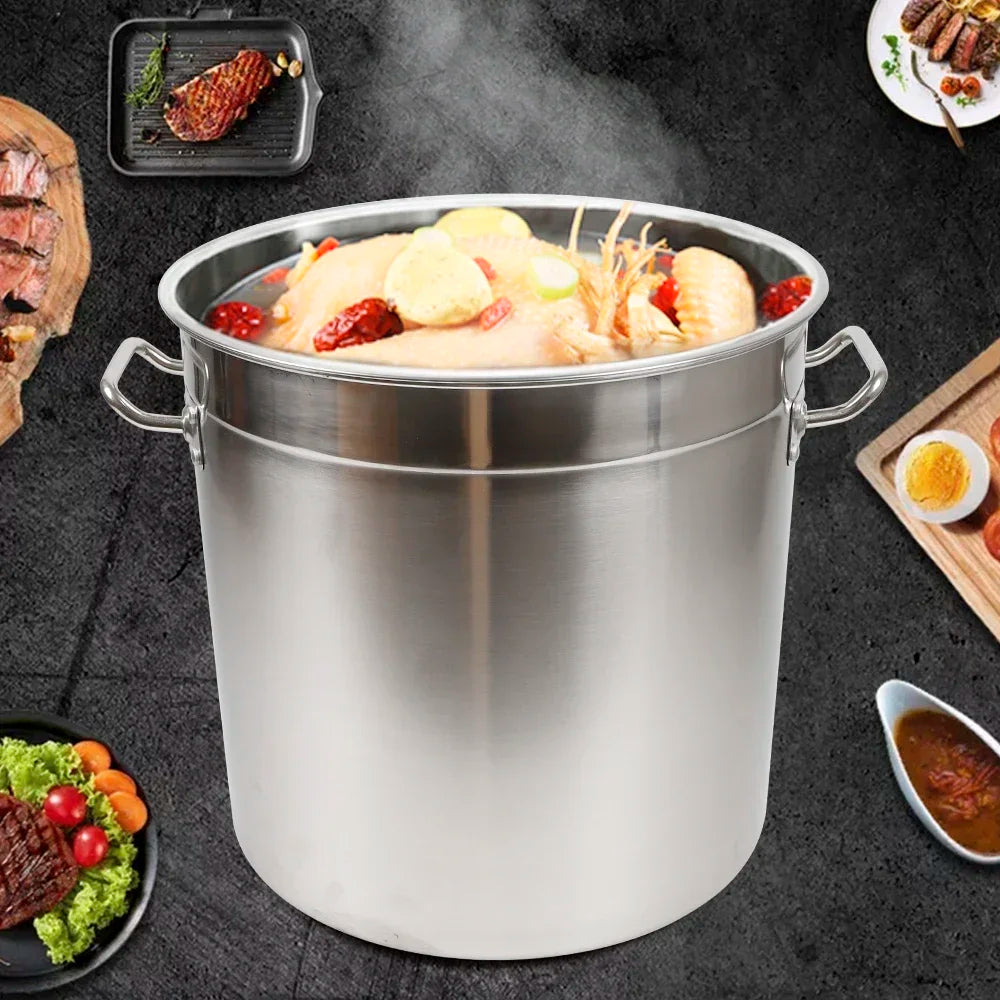 Milk Can 35L – Food-Grade Stockpot with Lid, Compatible with Induction and Gas Stoves,Thermal Insulation Design,Thickened Bottom