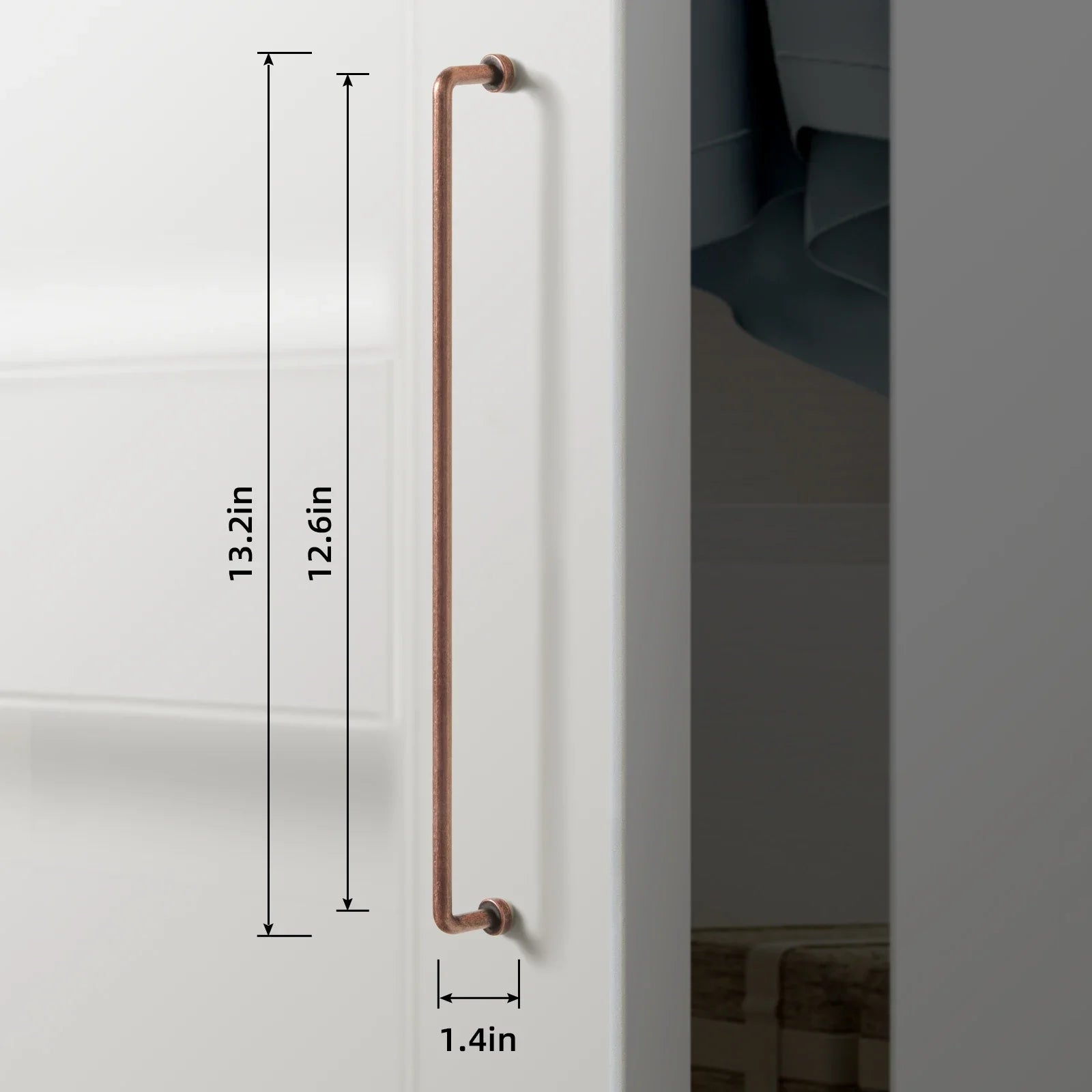 12.6''inch（320mm）Dainty Furniture Bar Pull Bronze Cabinet Handle Kitchen Handles Drawer Knobs Black Long Handle for Kitchen