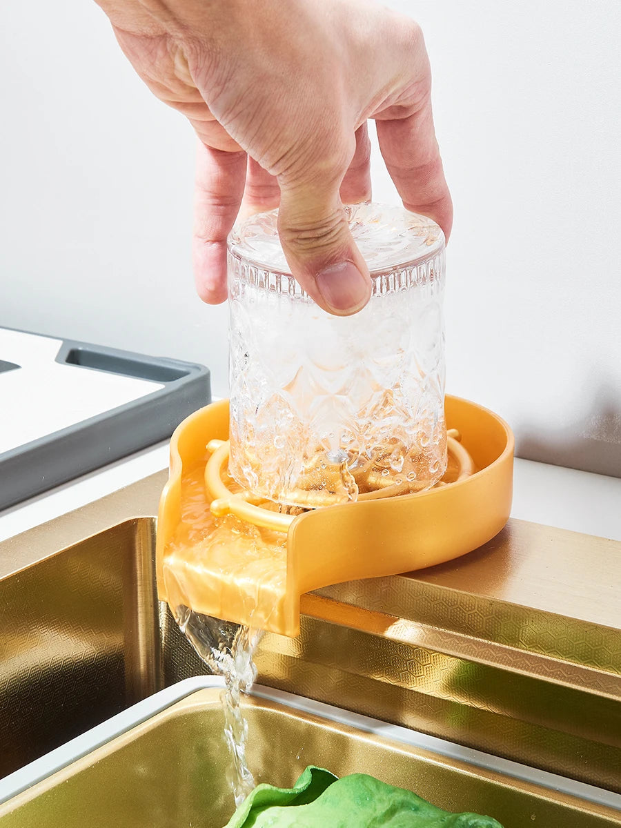 304 stainless steel waterfall kitchen sink large single slot integrated faucet set soap dispenser/pure water/cup washer