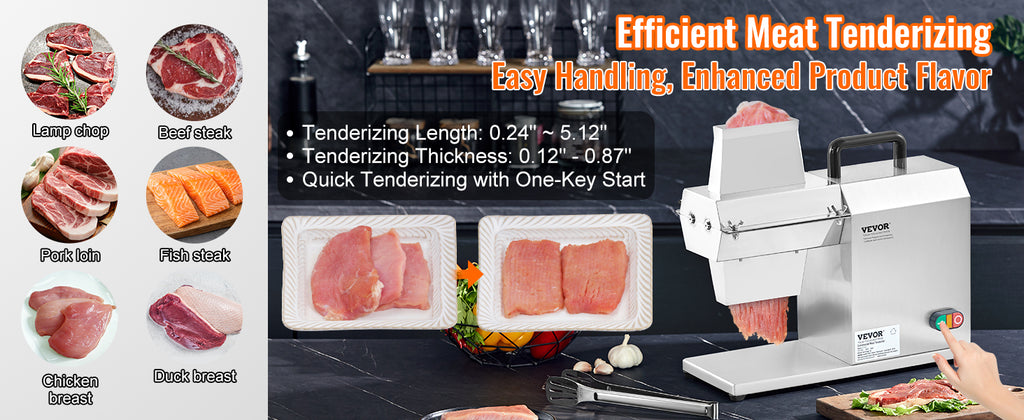 SucceBuy 17inch 54 Blades Commercial Meat Tenderizer 450W Electric Meat Tenderizer Machine for Pork Chicken Fish